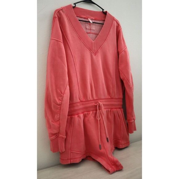 Free People Movement OB2023564 Women's Sz S Hibiscus Pink Intercept Romper - Picture 9 of 16